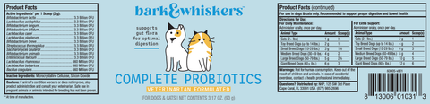 Complete Probiotics for Dogs and Cats