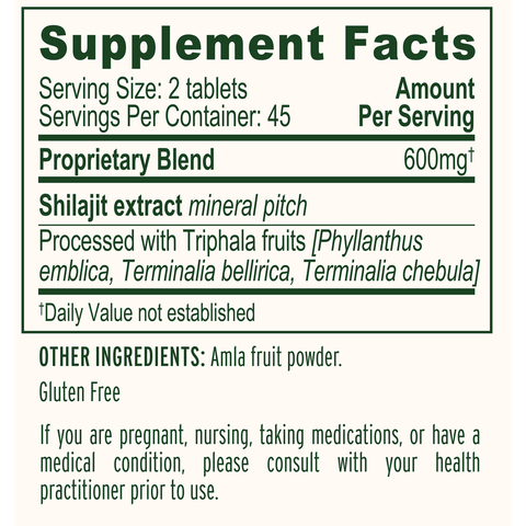 Shilajit Tablets 90 tablets