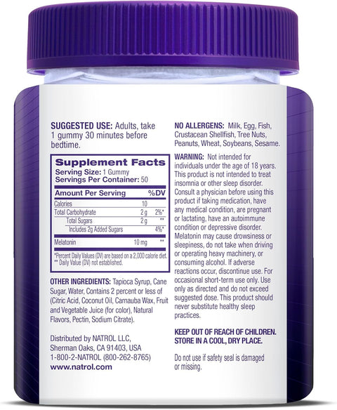 Natrol® MelatoninMax Gummies 10mg – Sleep Aid Supplement, 80 Count