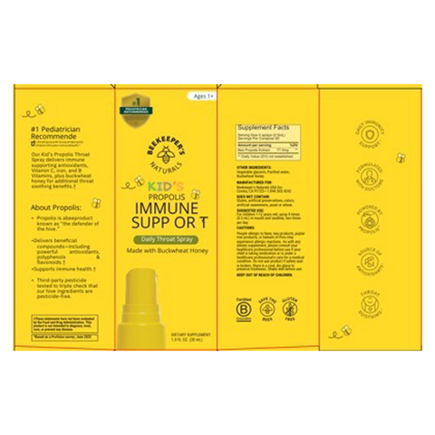 Beekeeper's Naturals Kids Propolis Throat Spray 1 Fl. Oz.