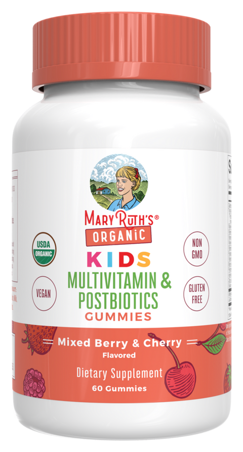 MaryRuth's Kids Multivitamin & Postbiotics Mixed Berry & Cherry