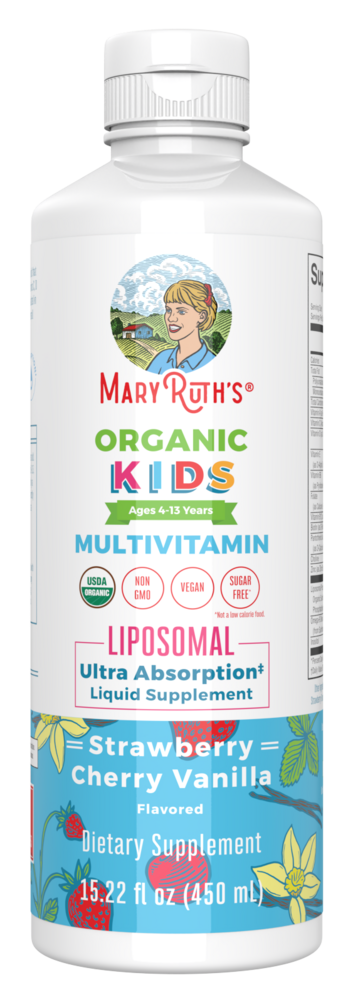 MaryRuth's Organic Kids Liquid Multivitamin Liposomal Strawberry Cherry Vanilla 15.2 oz