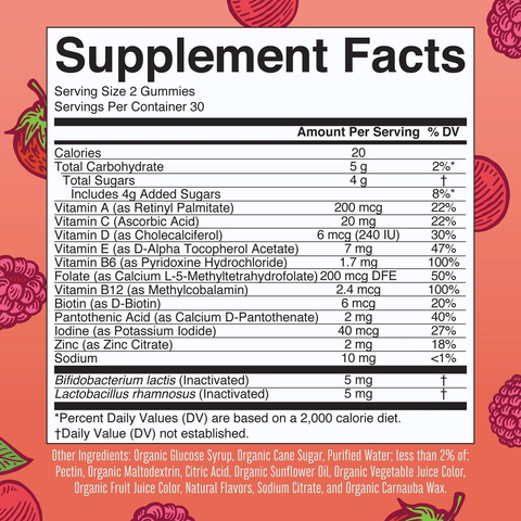 MaryRuth's Kids Multivitamin & Postbiotics Mixed Berry & Cherry