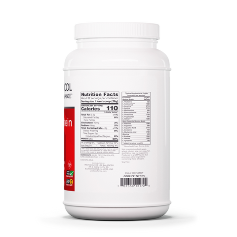 Protocol for Life Balance Whey Protein Isolate Pure 25g Protein 28g Scoop