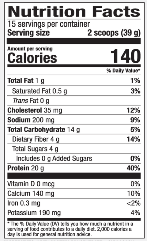 Dr. Mercola Organic Miracle Whey Protein Powder Vanilla 20g Protein 39g Scoop