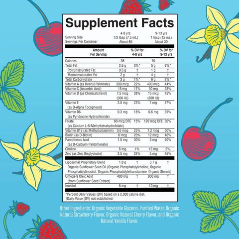 MaryRuth's Organic Kids Liquid Multivitamin Liposomal Strawberry Cherry Vanilla 15.2 oz