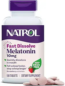 Natrol® Fast Dissolve Melatonin 10 mg Tablets – Strawberry Flavor, 100 Count