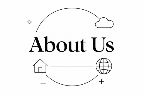 about us in simple black and white