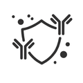 IMMUNE SIMPLE ICON IN BLACK AND WHITE