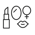 MUCH MORE SIMPLE ICON FOR BEAUTY SYMBOL IN BLACK AND WHITE